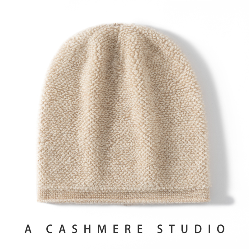 Novo Gorro de Lã 100% Caxemira - Beanie Cuffed Knit avaliação e preço