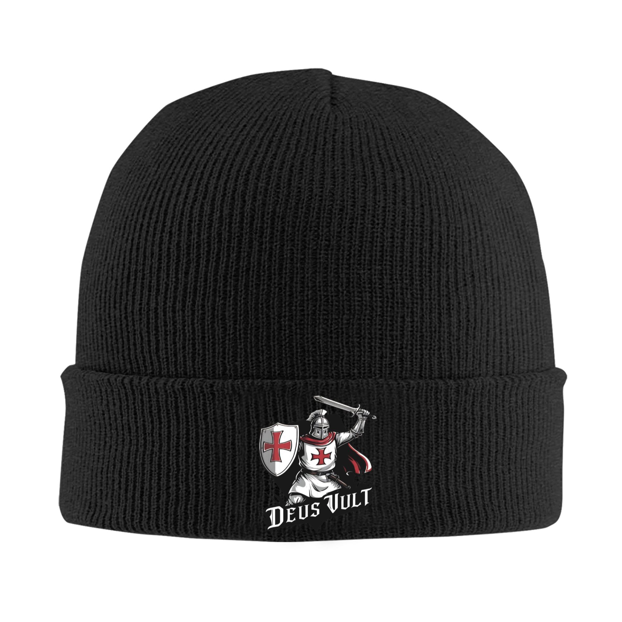 Deus Vult - Gorro de malha com - Beanie Cuffed Knit avaliação e preço